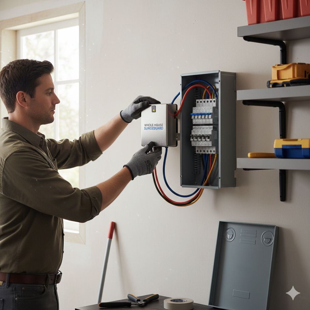 Whole house surge protector